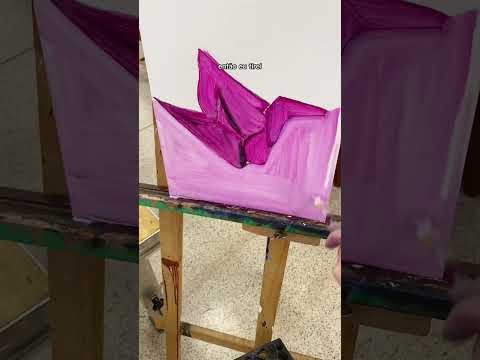 VENHA COMIGO PARA UMA AULA DE PINTURA - EFEITO PAPEL #shorts