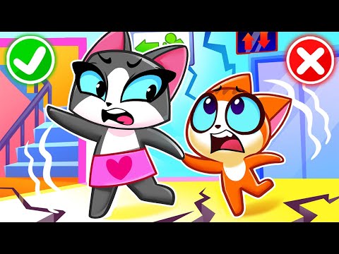 Earthquake Safety Rules🌎Safety Rules and Tips || Toddler Video by Paws & Play