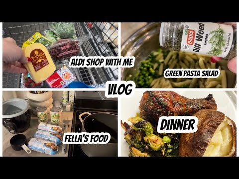 VLOG | ALDI SHOP WITH ME | COOK WITH ME | DINNER | FELLA’S FOOD