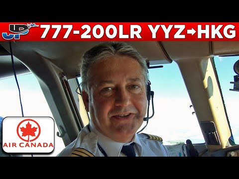 Air Canada Boeing 777-200LR Polar Cockpit Toronto🇨🇦 to Hong Kong🇭🇰