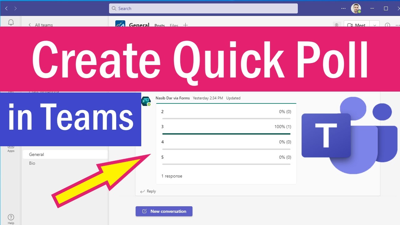 How to Create a Quick Poll In Microsoft Teams | How to Create Poll Without Forms in Microsoft Teams