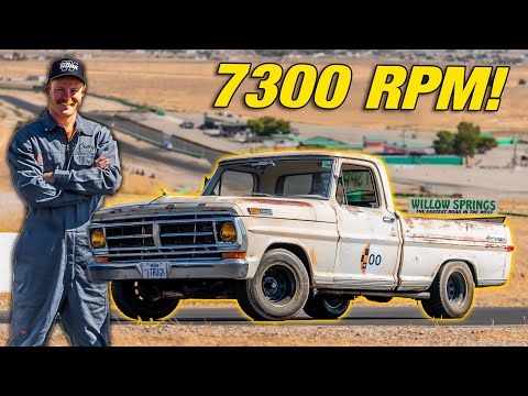 Pushing My F100 Past 7300 RPM at WILLOW SPRINGS & Sounds Insane!