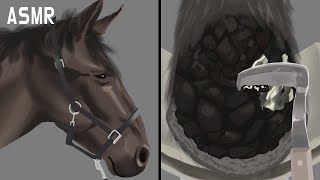 장제사 말발굽 청소하고 교체하기 ASMR 애니메이션 Horseshoeing Restoration