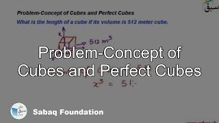 Problem-Concept of Cubes and Perfect Cubes