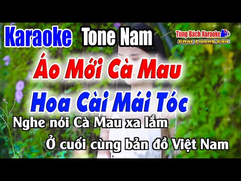 Áo Mới Cà Mau – Hoa Cài Mái Tóc || Karaoke Beat Chuẩn | Tông Nam | Nhạc Sống Tùng Bách