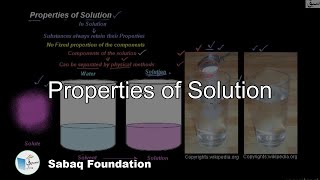 Properties of Solution