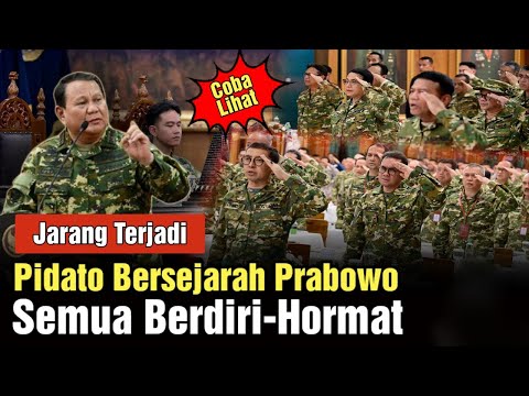 Jarang Terjadi! Pak Prabowo Pidato depan Gibran, Menteri dan Taruna Akmil! Minta AHY Berdiri