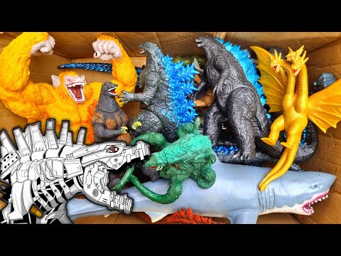 GODZILLA KING OF THE MONSTERS Spinning Wheel Slime Game w/ NEW GODZILLA MOVIE FIGURES