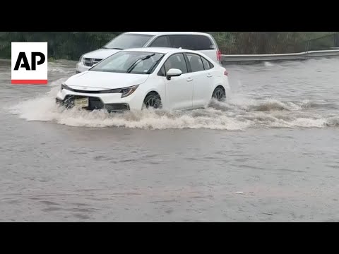YouTube video thumbnail: Storms Lead to Flash Flooding in New York, New Jersey and Pennsylvania