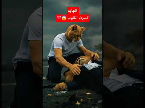 القط مياو خرج علشان ينقذ أمه... فأنقذ راجل غني!🚘🔥والنهاية كسرت القلب 💔😢#ai #cat #shorts #funny #مياو