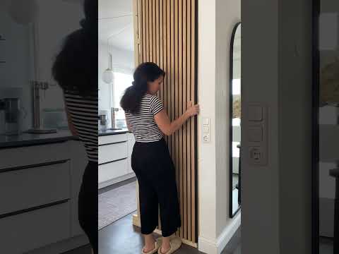 Красивое решение, как скрыть холодильник. Добавь в закладки! #дизайнинтерьера #interiordesign