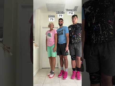 Tallest Family Online: Why is the youngest sibling always the tallest?😅 #tall #family #giants #heigh