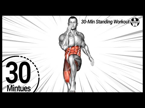 30-Min Standing Cardio Workout! Much more Effective Than a 3-hour Jog.