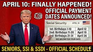 FINALLY HAPPENED! Official Social Security, SSI & SSDI Payment Dates Announced by SSA & IRS