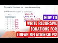 Writing Recursive Equations for Linear Relationships