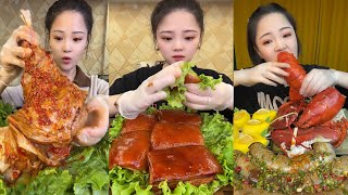 ASMR MUKBANG | Red Braised Pork Belly "Eat Meat with Big Mouthfuls Asmr Eating Sounds 거대한 삼겹살 #325