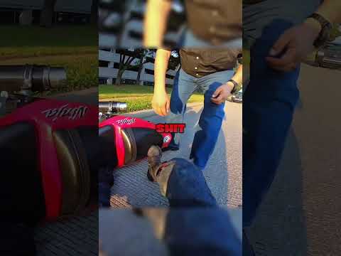 This biker slid out — and it wasn’t even his bike #shorts