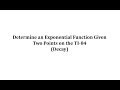 Exponential Functions and TI-84 Calculator