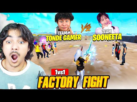 Team Tonde Gamer vs Team Sooneta😱 Factory Roof Fight 1 vs 1 - Garena free fire