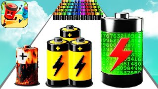 New Satisfying Mobille Gaming Battery Run Gameplay (Android,iOS) Latest Update Max Speed Run Free