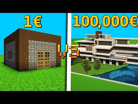 MAISON À 1€ VS MAISON À 100 000€ DANS MINECRAFT !