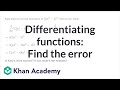 Derivative Concepts and Common Mistakes