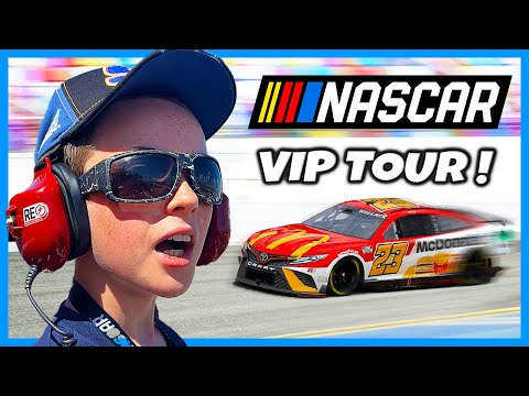 Kids NASCAR VIP Tour - RV Camping, pit road, racing, games!