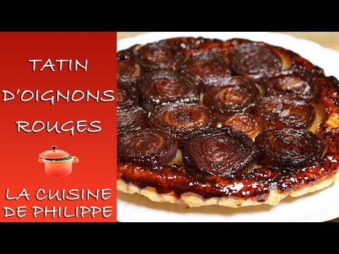 Tatin d'oignons rouges