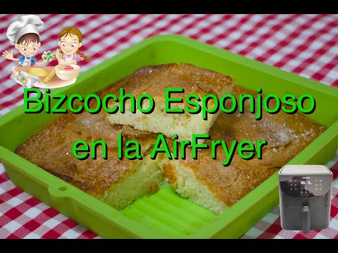 Te enseño una receta de bizcocho esponjoso en la freidora de aire, más rico imposible 😋😋😋😋😋