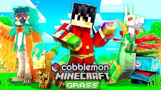 I Spent 100 Days In COBBLEMON Of MINECRAFT...Hindi (GRASS ONLY EDITION)