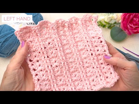 CROCHET this SHELL STITCH Left Handed!