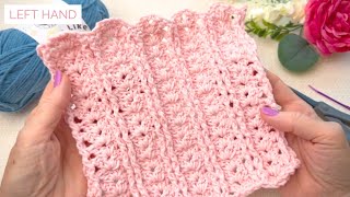 CROCHET this SHELL STITCH Left Handed!