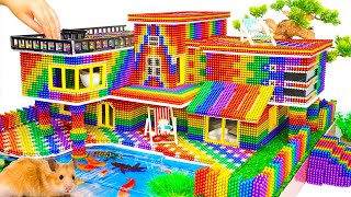DIY How To Build Super Villa With Highest Aquarium Ever From Magnetic Balls