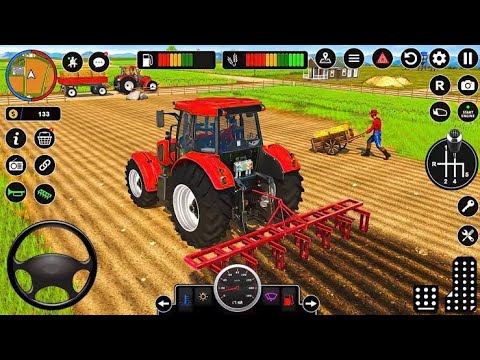 Indian Farming Tractor Simulator #indianGame Real villagers Gameplay