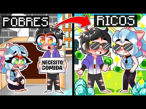 ¡MINECRAFT PERO PASAMOS  DE POBRES A RICOS!😱🤑 NOS CONVERTIMOS EN MILLONARIOS 😎 SRJUANCHO MINECRAFT