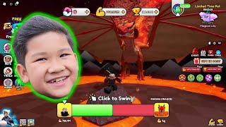 ดึงดาบ สู้บอส Roblox