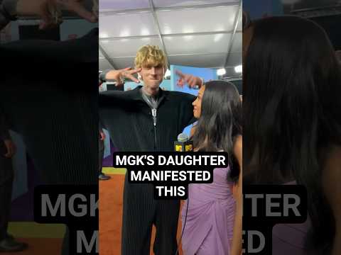 mgk's daughter casie basically predicted & manifested that mgk would get slimed at kids choice award