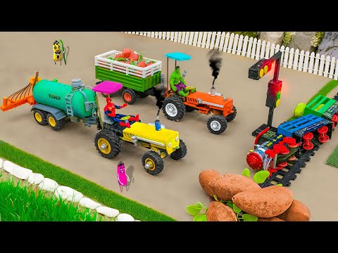 Diy tractor making mini traffic light science project | Diy construction machinery