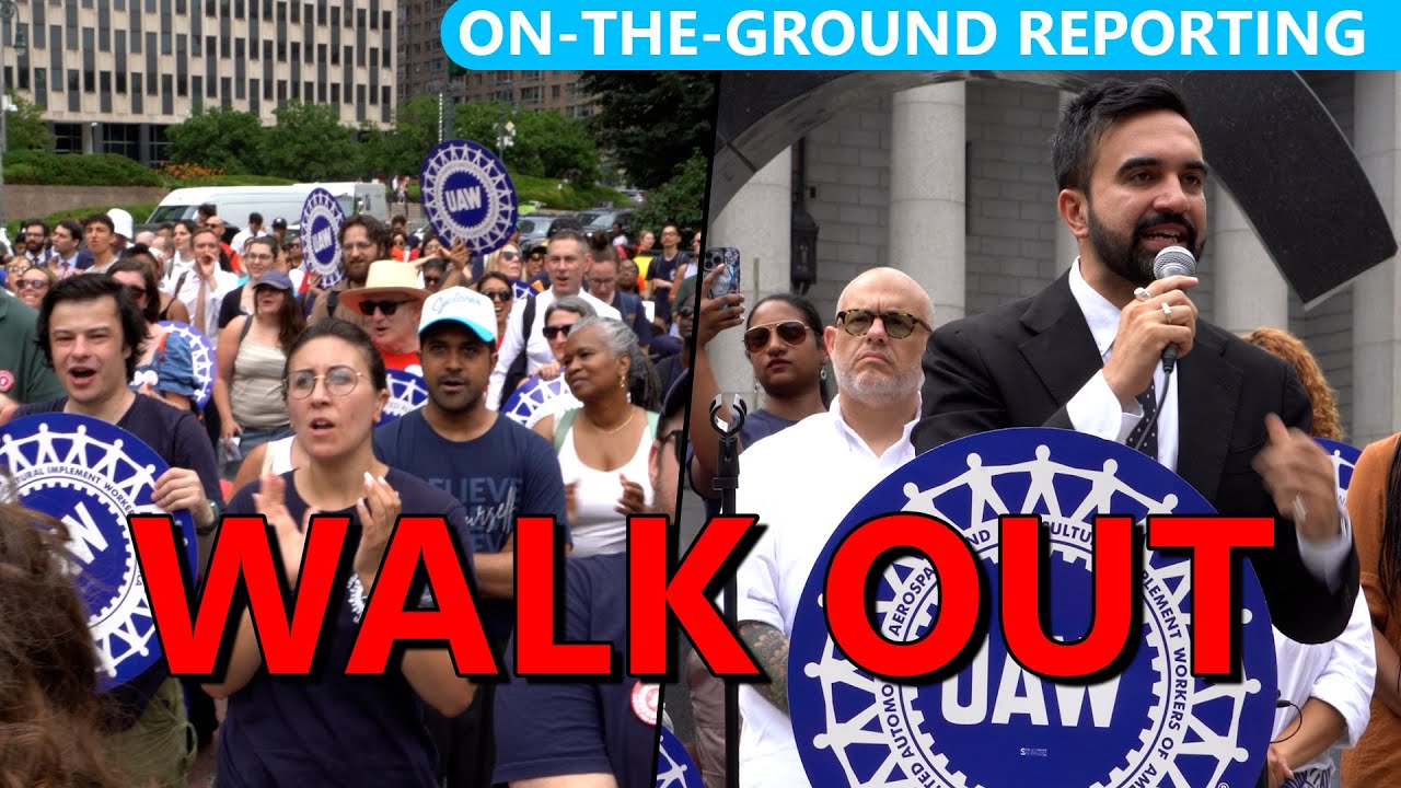 Zohran Mamdani RALLIES UAW Workers Before Strike: "Workers Do Not Need to Beg!"