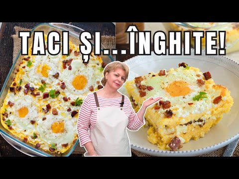 Cum faci „Taci și Înghite”? Mămăligă în Straturi cu Brânză 🧀, Afumătură 🥓 și Ouă Ochiuri 🍳