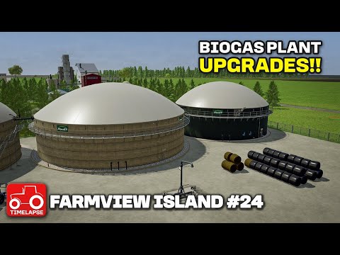 UPGRADING THE BIOGAS PLANT!! Farmview Island Farming Simulator 22 Timelapse FS22 Ep 24