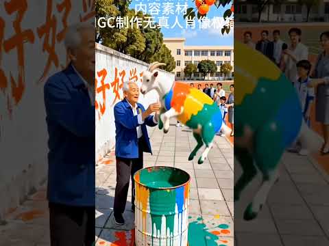 Goat Make A Painting #shorts #viral