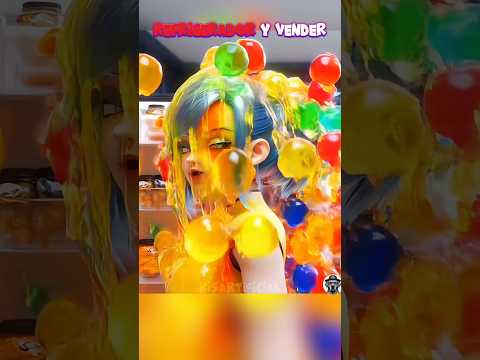 GOKU JUEGA CON GELATINA EN CASA #dragonball #goku #ia