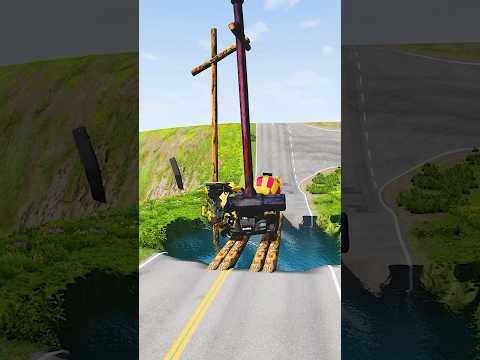 Cement truck vs massive hammer #beamngdrive