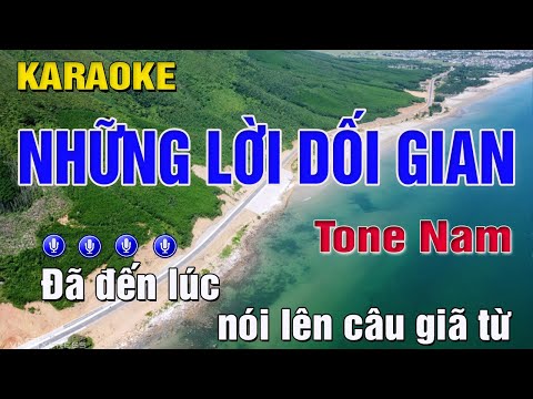 Những Lời Dối Gian Karaoke Tone Nam (Dm) Beat Hay | Trung Hiếu Karaoke