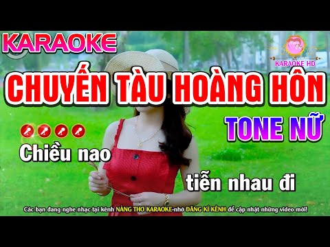 🔴Chuyến Tàu Hoàng Hôn Karaoke Nhạc Sống Tone Nữ | Liên Khúc Nhạc Sống Bolero Karaoke