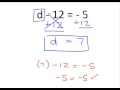 Solving One-Step Equations