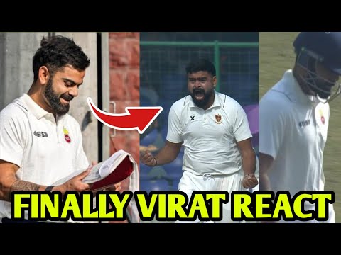 FINALLY VIRAT KOHLI REACTION ON RANJI OUT MOMENT | VIRAT KOHLI | RANJI TROPHY | HIMANSHU