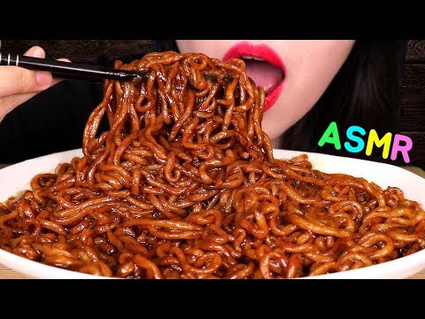 ASMR TRUFFLE BLACK BEAN NOODLES 트러플오일 짜파게티 먹방 ジャージャー麺 咀嚼音 EATING SOUNDS NO TALKING MUKBANG ZOEY ASMR
