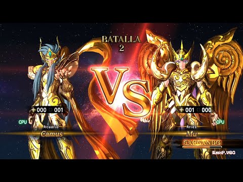 Camus de Acuario vs Mu de Aries (Hardest AI) - Saint Seiya: Soldiers' Soul